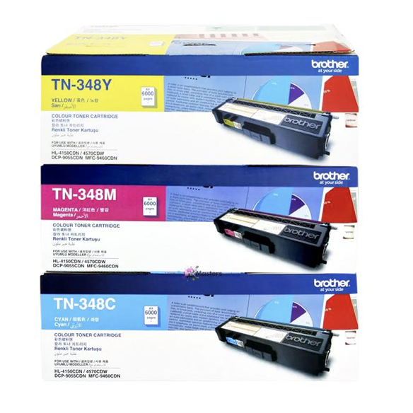 Brother Colour Toner Cartridge TN-348C/TN-348M/TN-348Y